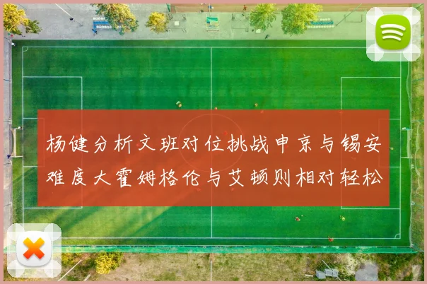 杨健分析文班对位挑战申京与锡安难度大霍姆格伦与艾顿则相对轻松